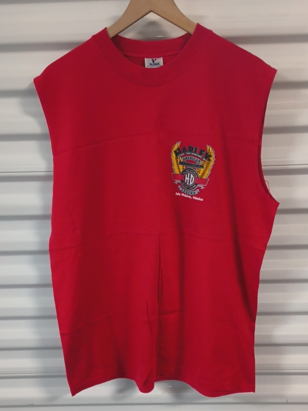 Vtg Harley Davidson Isla Mujeres Mexico Graphic Sleeveless Shirt XL